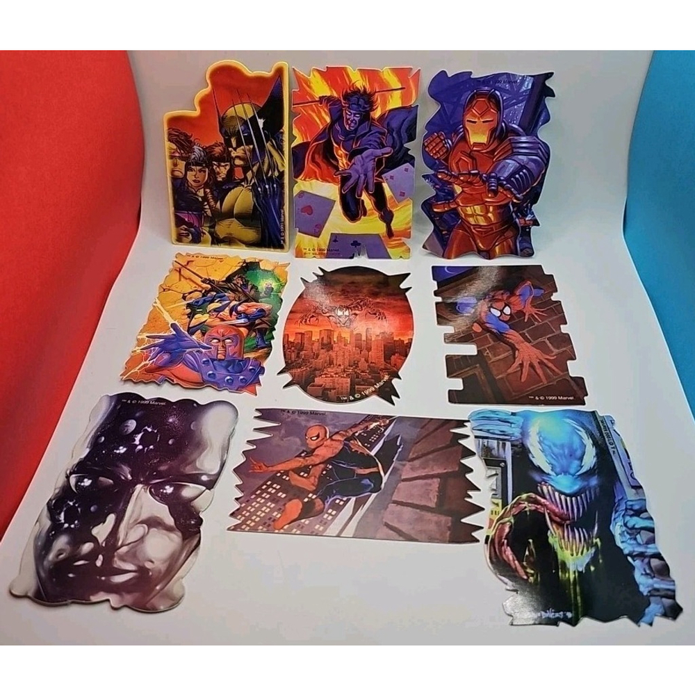 Lot Of 9 1999 Marvel Comics Die Cut Stickers 3x4" Vending Machine A&A Global New